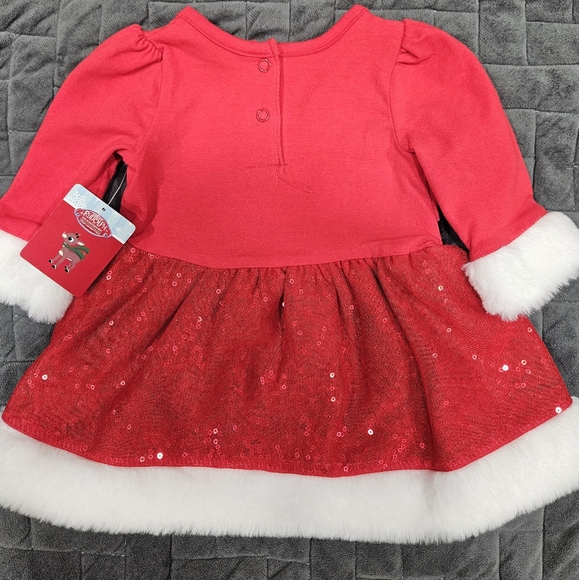 Rudolph The Red Nosed Reindeer Long Sleeve Christmas Dress with underwear NWT - Picture 3 of 8
